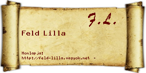 Feld Lilla névjegykártya